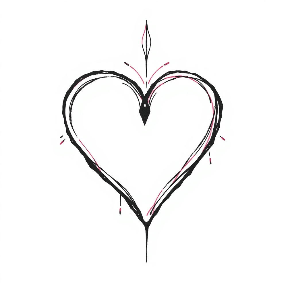 Pink Womb Shaped Heart