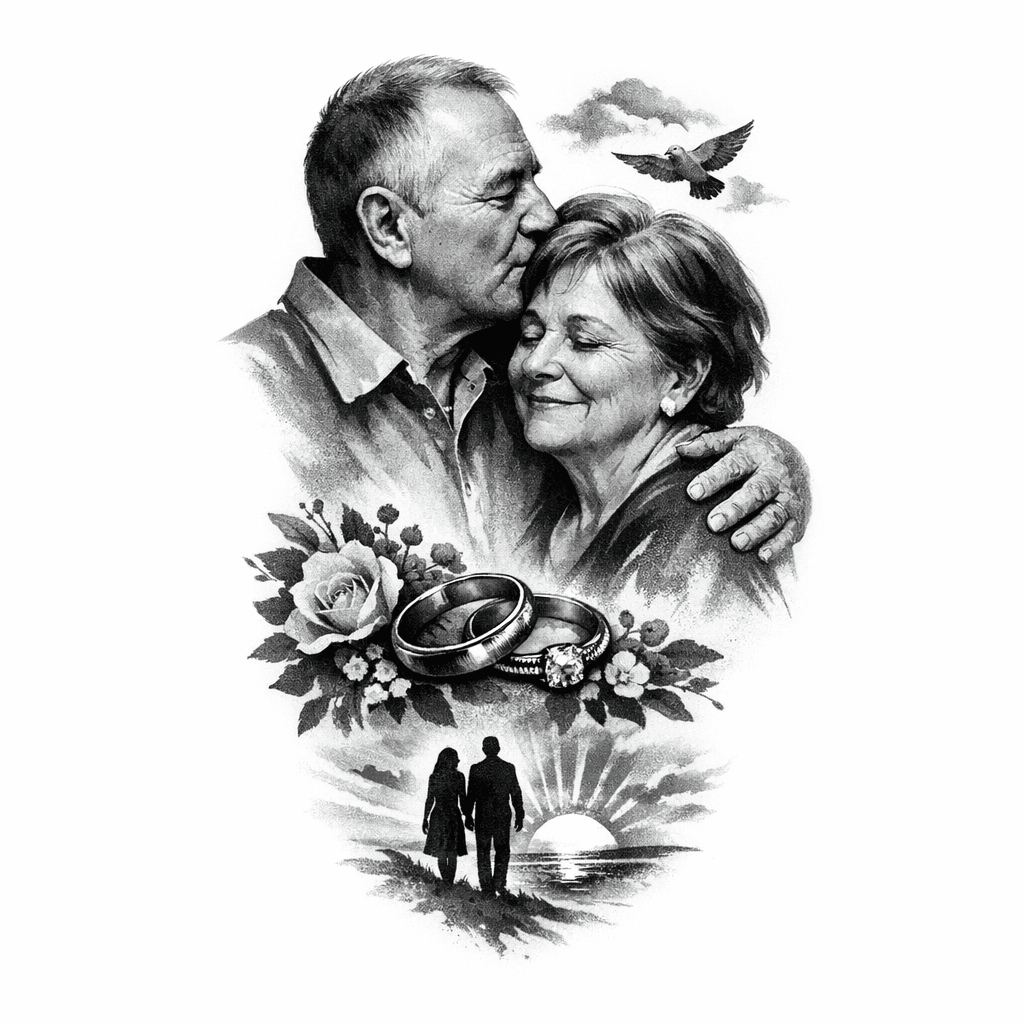 A Tatoo About My Parents On My Chest Unique Design