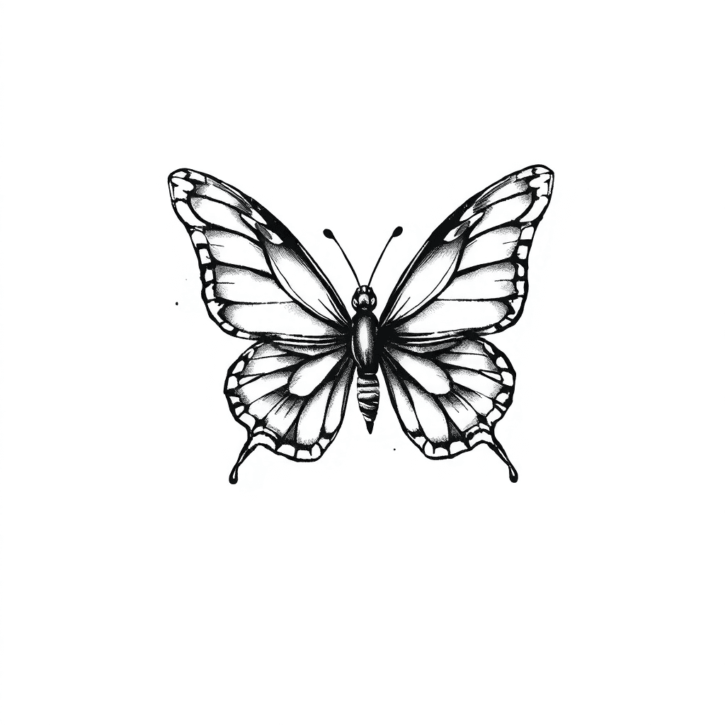 A Hyper-realistic 3d Butterfly Tattoo Design, Featuring Intricate And Vibrant Details.