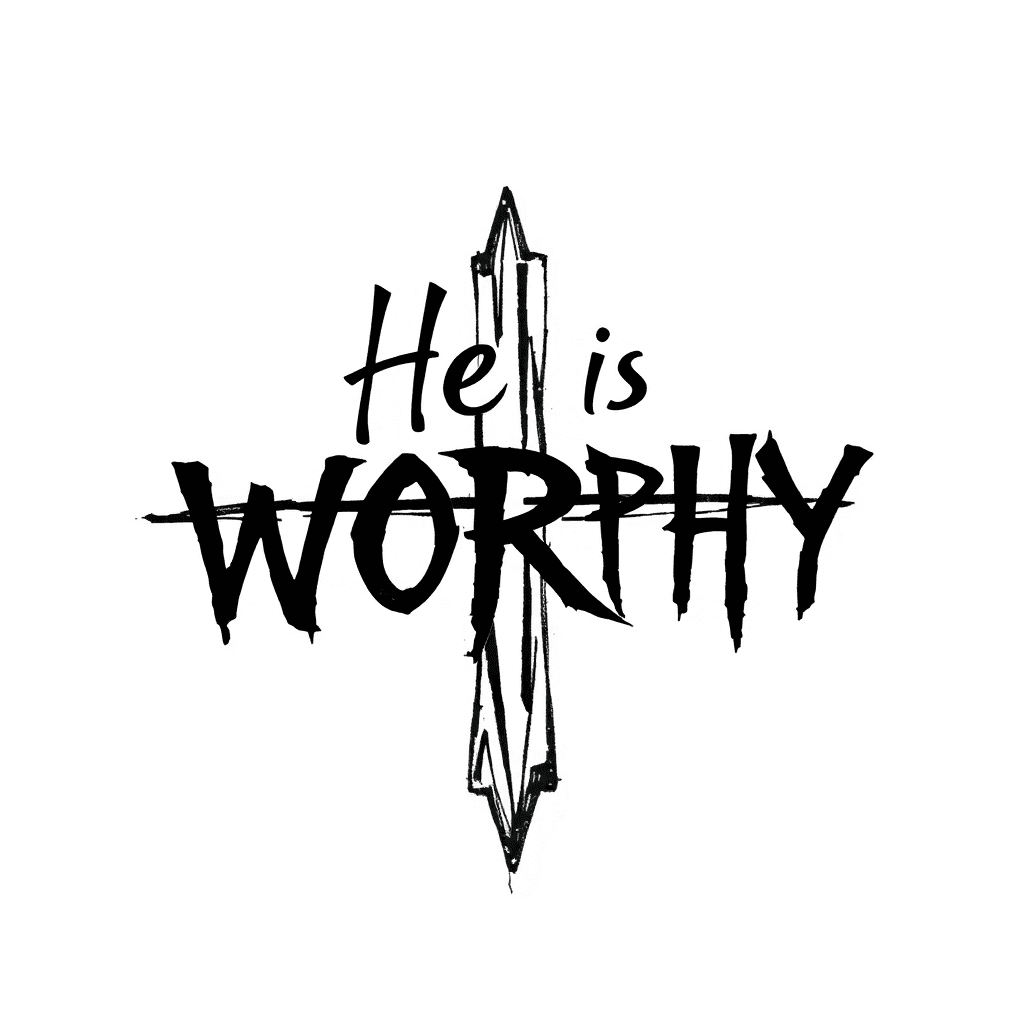Lettering-he Is Wor(cross)hy
