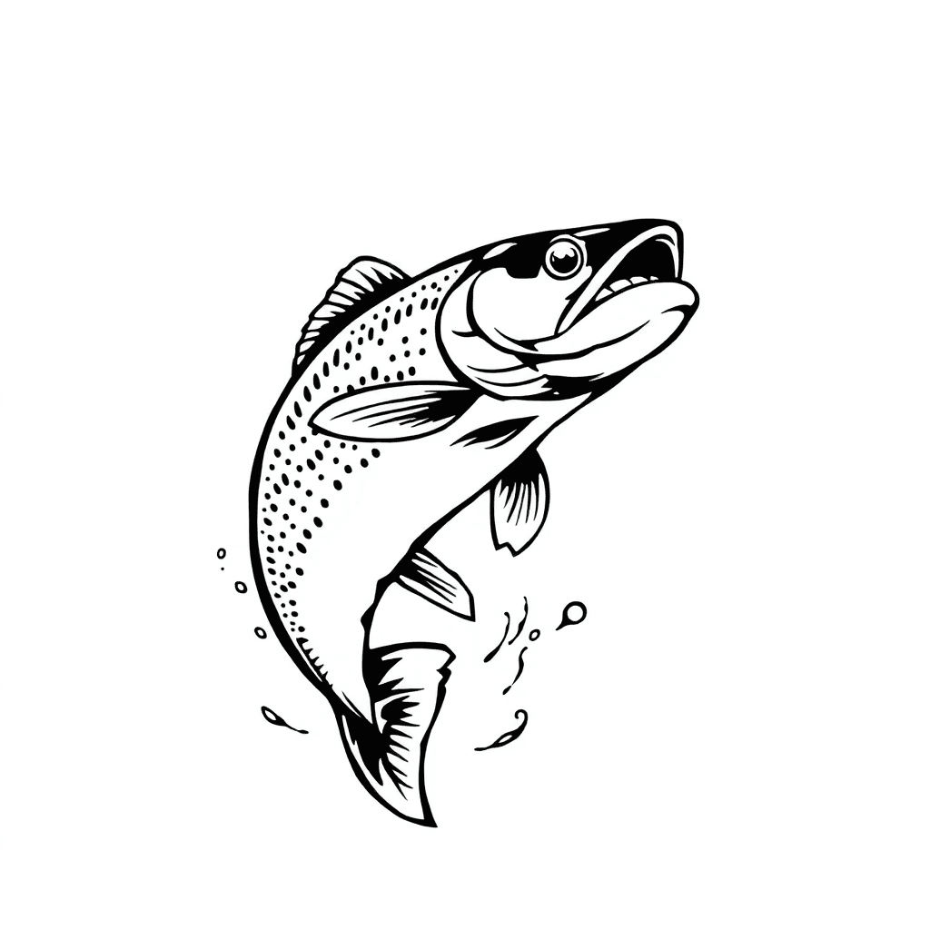 Trout Jumping Out Of The Water