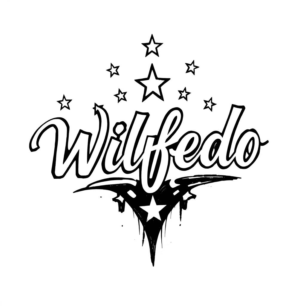 Wilfredo Name In Script With Stars Around
