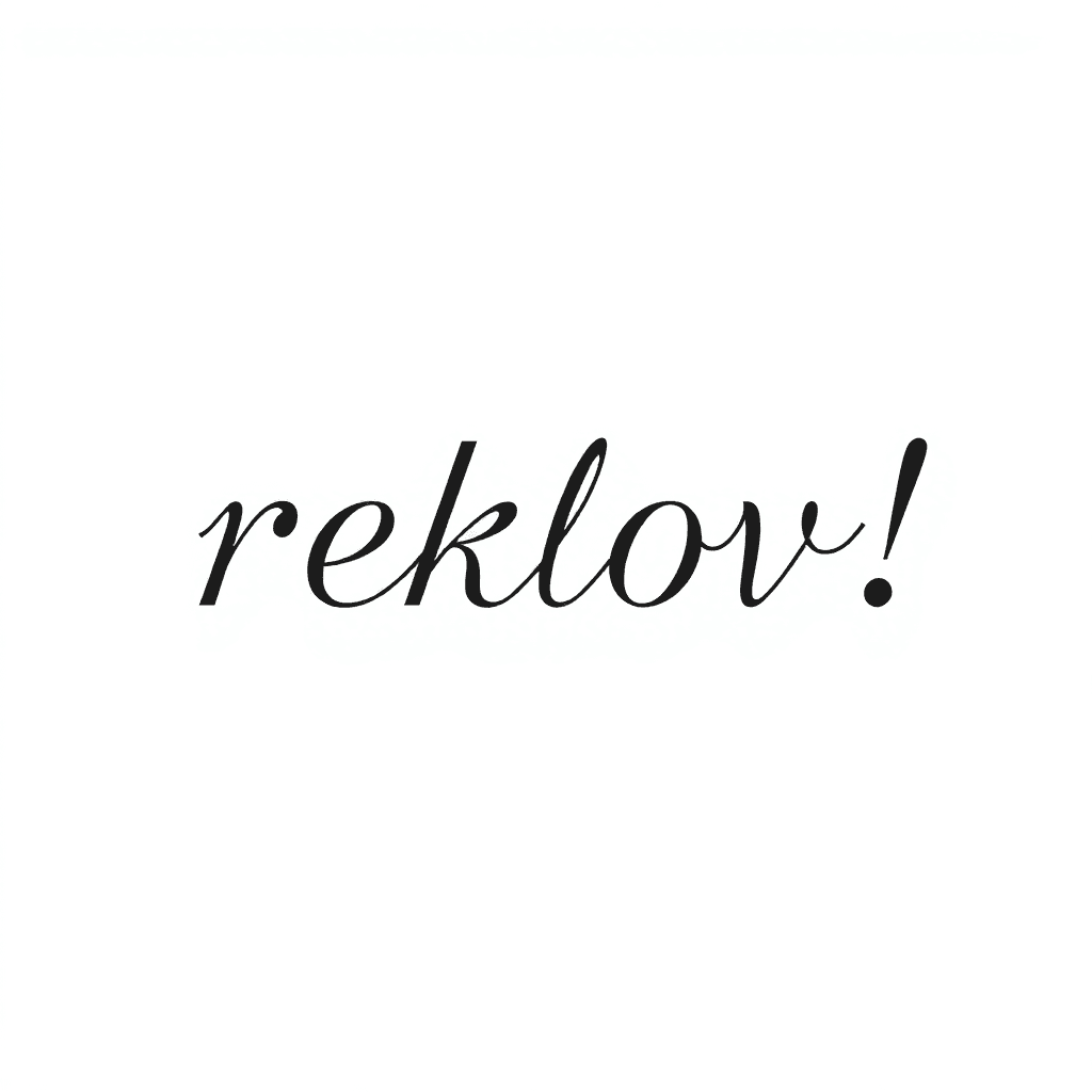 Generate A Minimalistic Cover Up Tattoo For The Word "reklov!". The Original Tattoo Should Be Made Visible As Grey. The New Tattoo From Lines, Circles, Dots Etc In Black