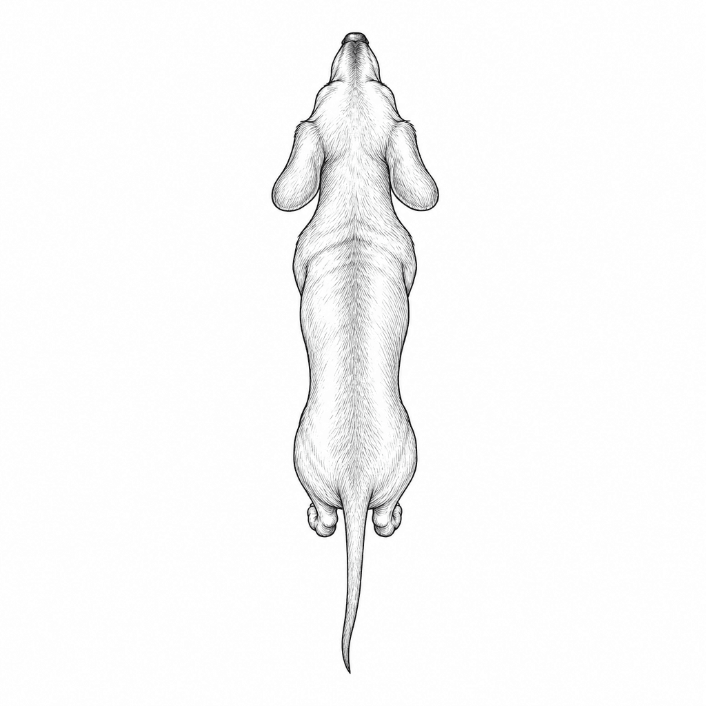 Fine Line Dachshund Down The Back