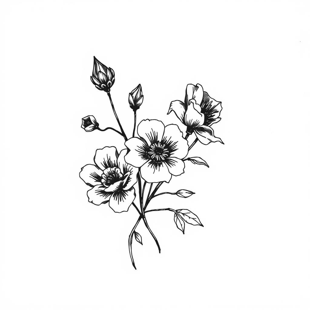 Una Calabera Y Flores