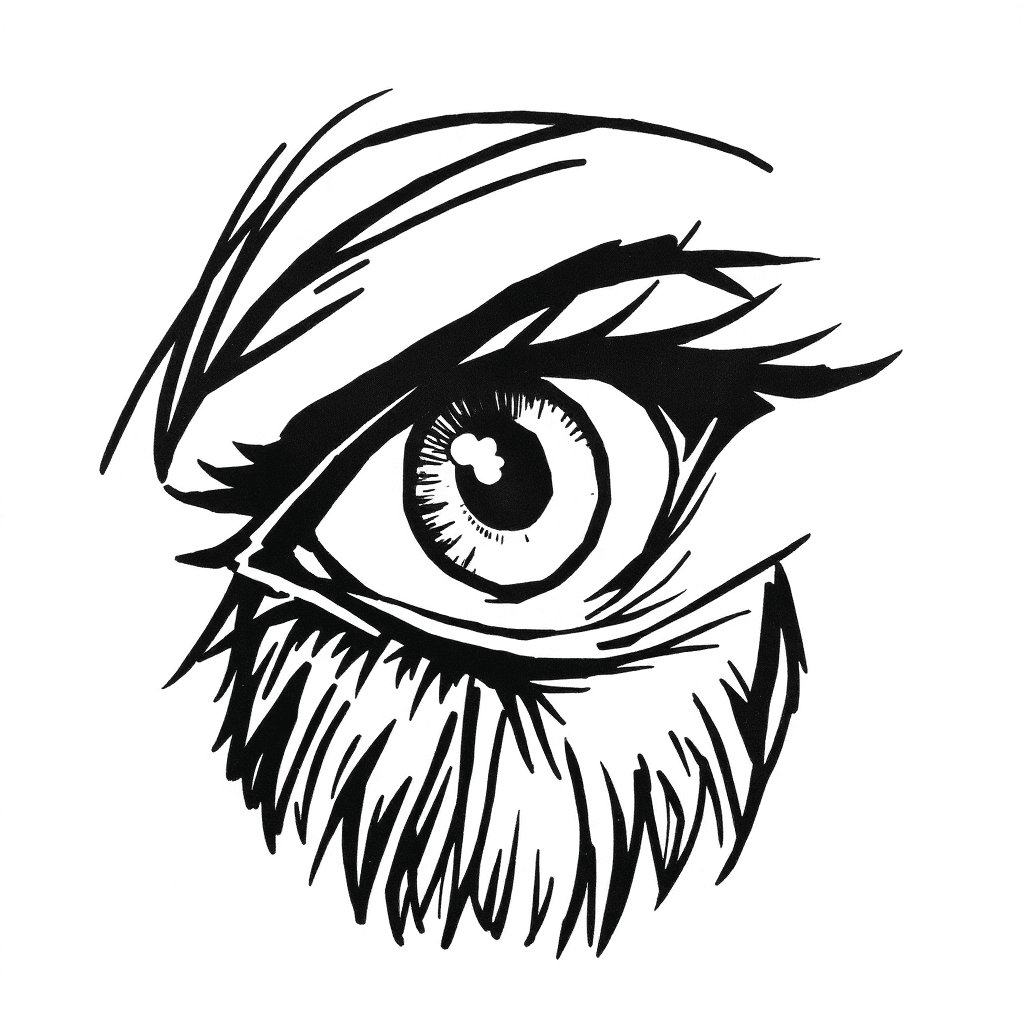 A Eye Of A Man With 3 Pupil