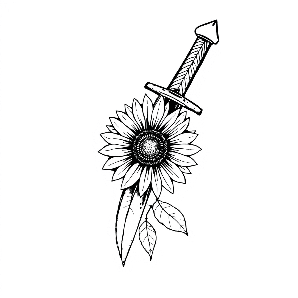A Dagger With A Sunflower