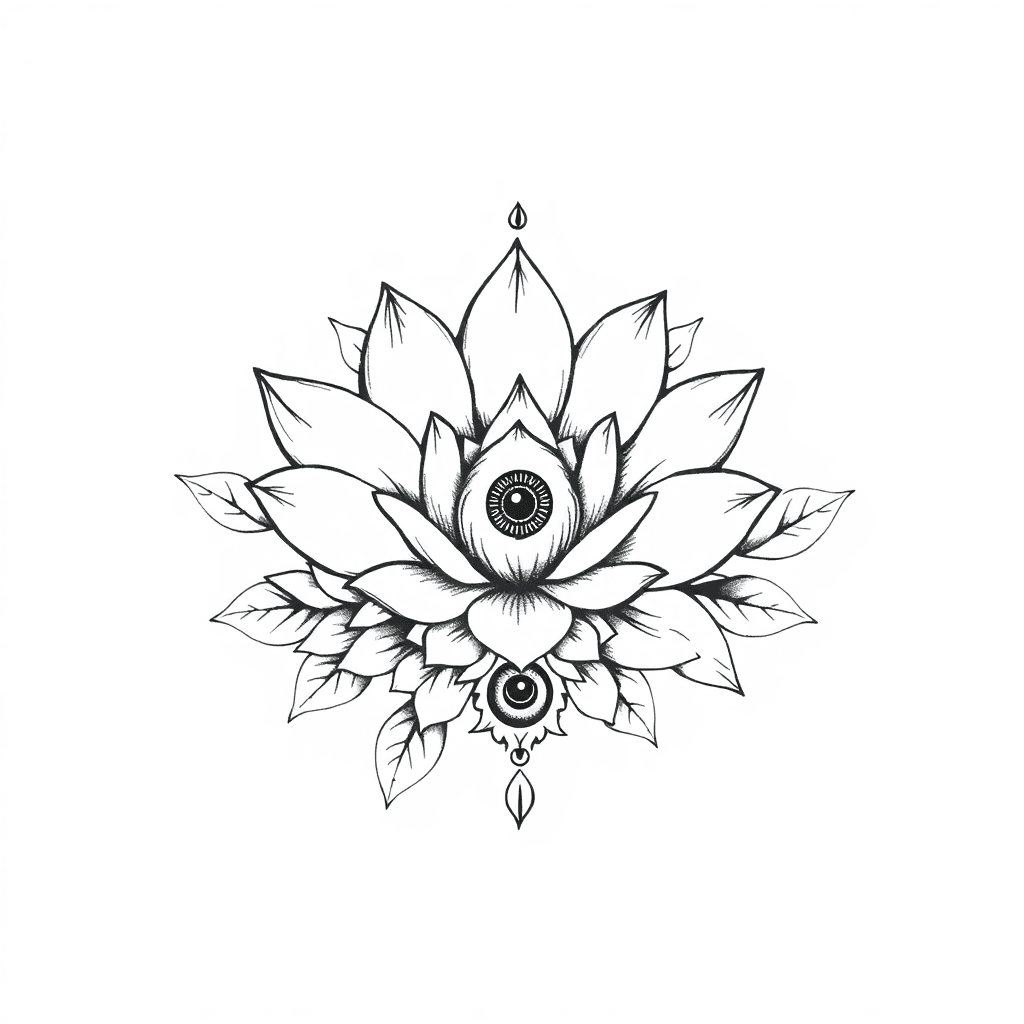 Incorporate A Lotus Flower, Peony Flower, 3rd/ Evil Eye, A Mandala.