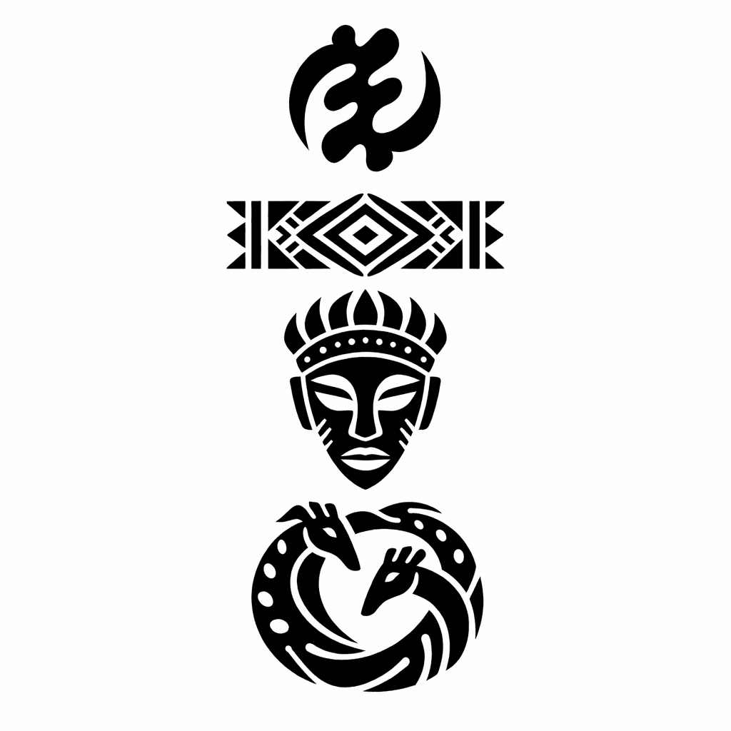 4 Different African Tribal Patterns