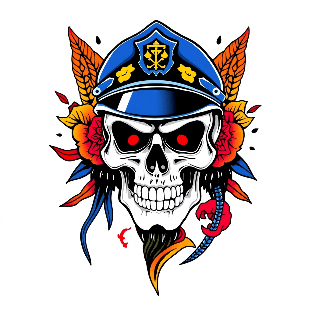 Police Department Skull