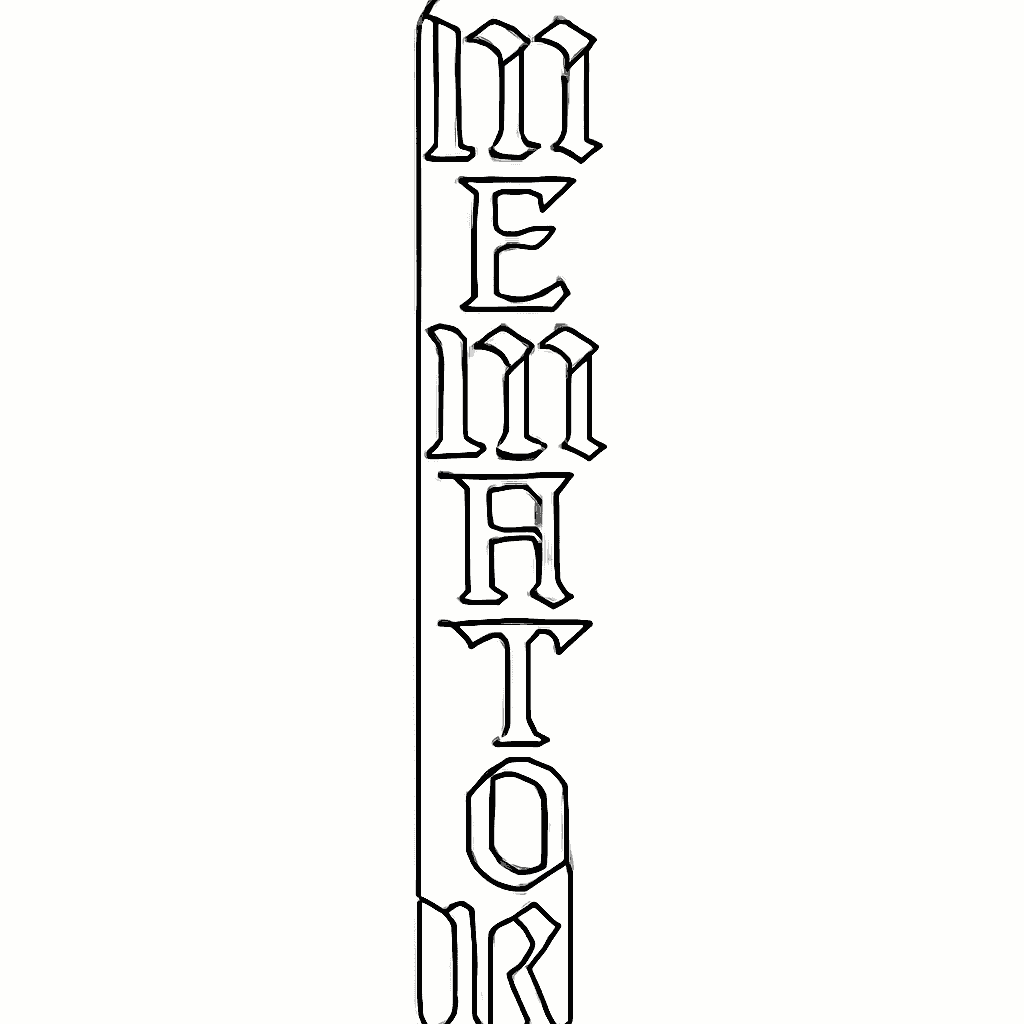 A Text With Gothic Font That Says “memento Mori” In Vertical