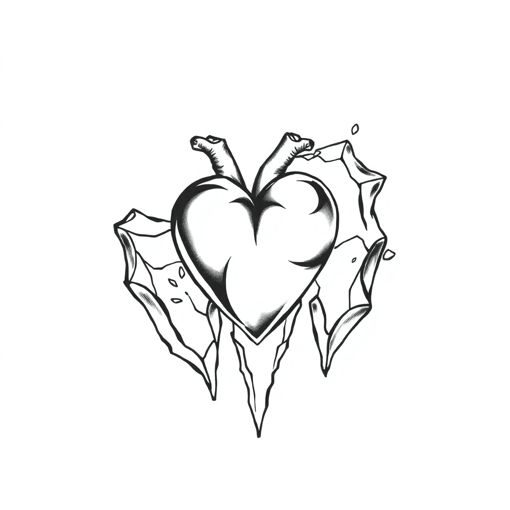 Realistic Heart Surrounded By Ice