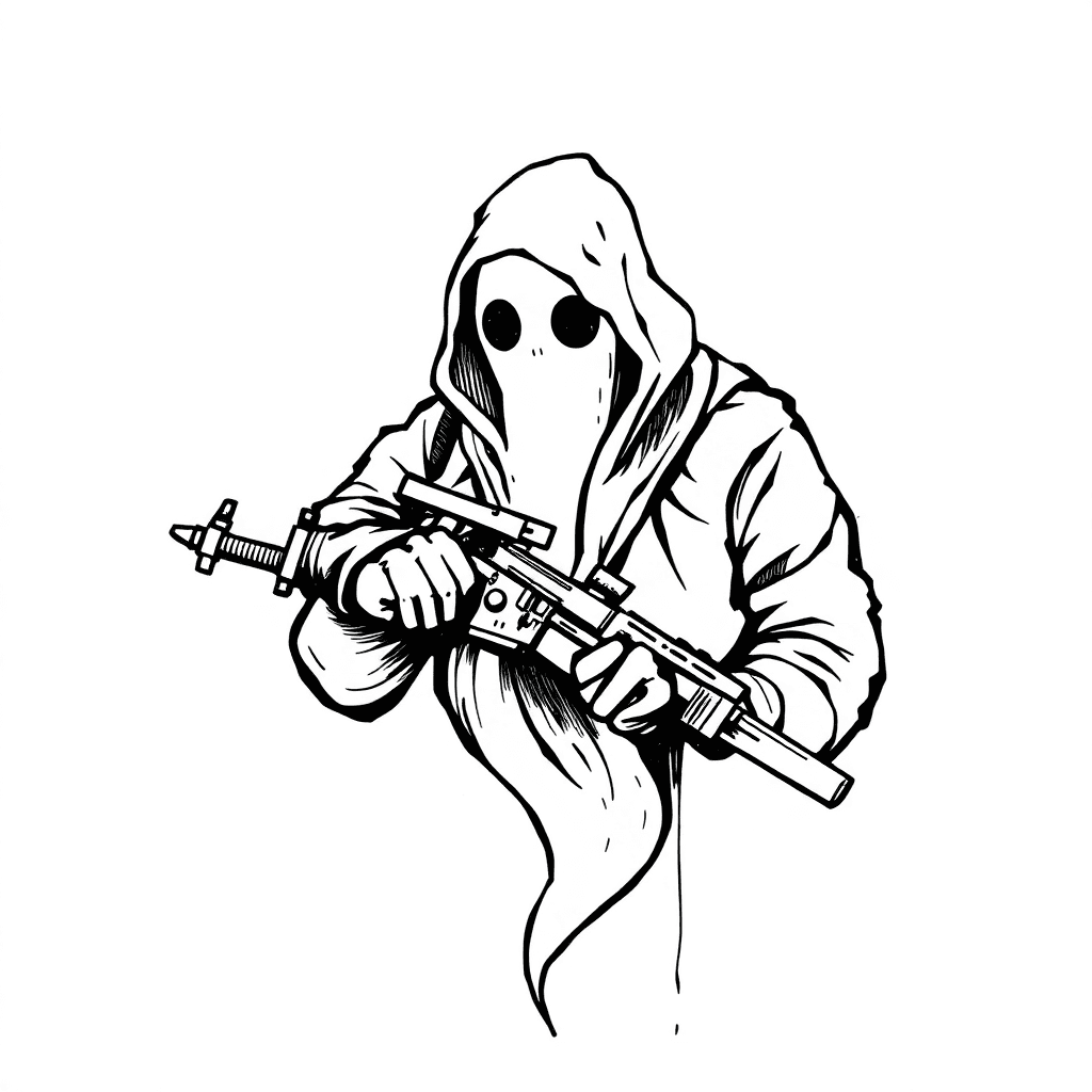 I'm Looking For A Unique Tattoo Design For Soldier With Ghost Design