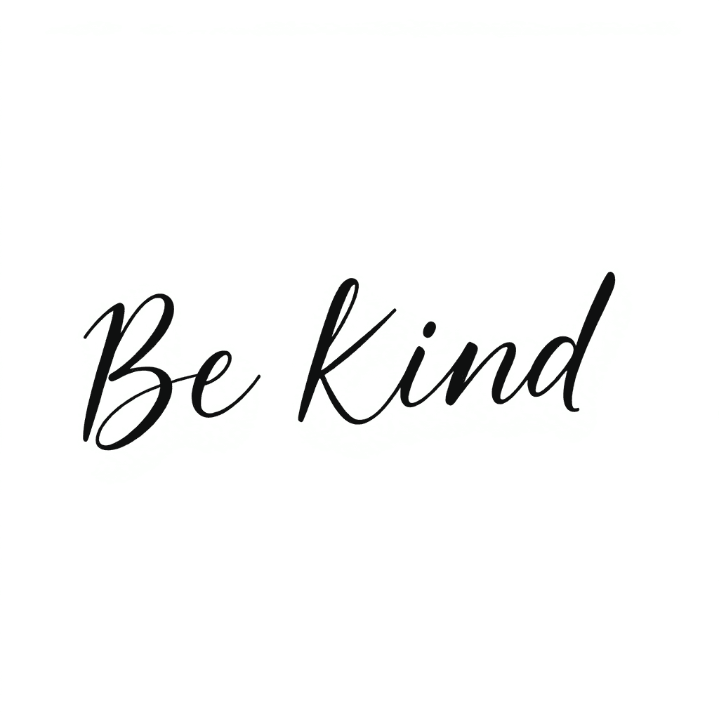The Words "be Kind" Using A Calligraphy Pen