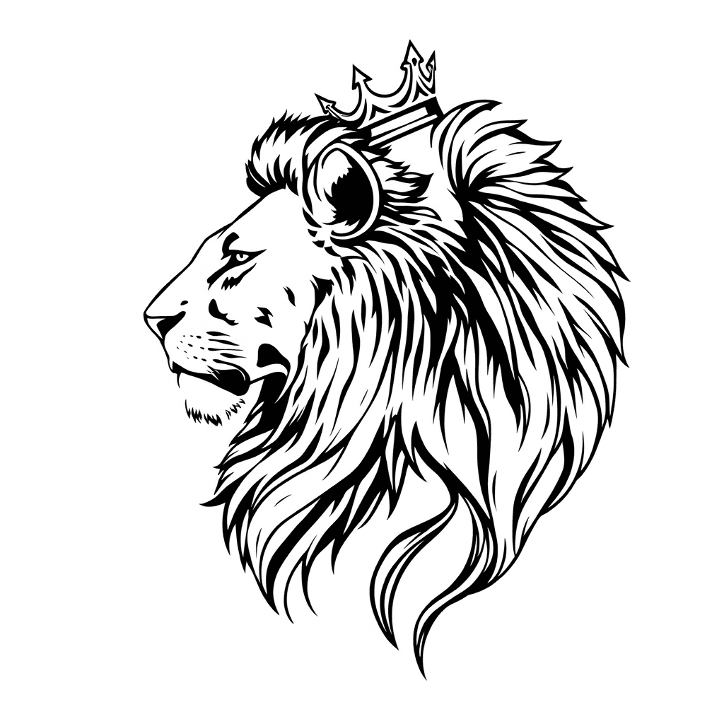 A Lion King And His Lioness Queen Symbolizing A Strong Relationship