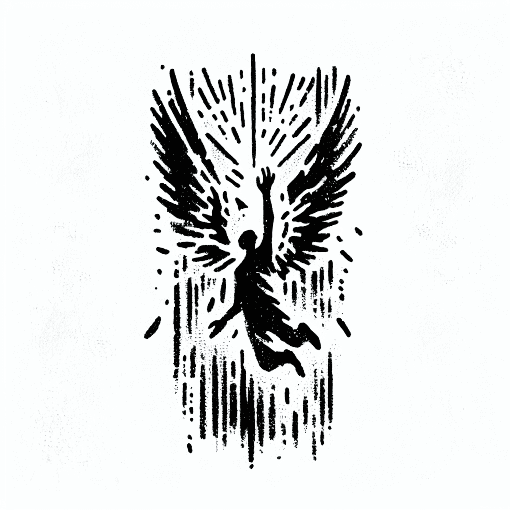 Falling Angel Reaching For Sky