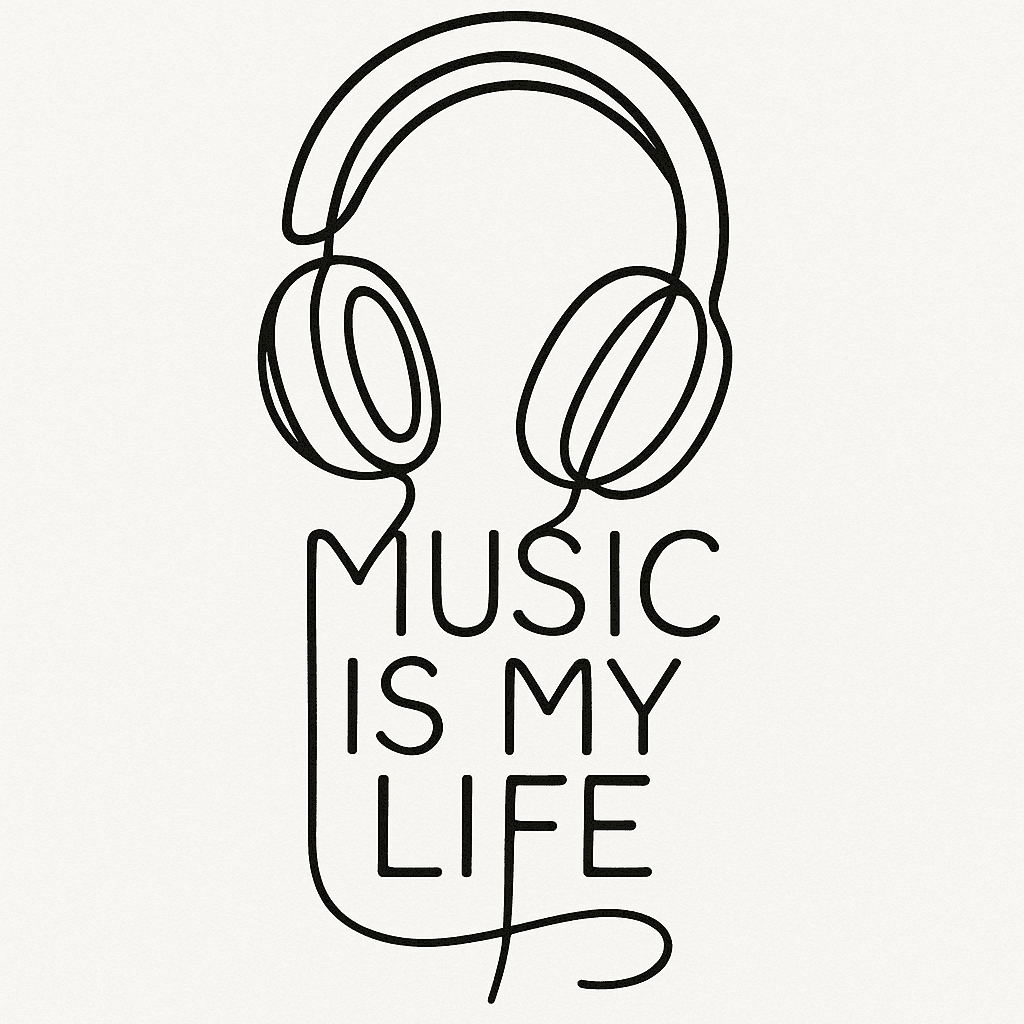 A Tattoo With A Pair Of Headphones That Gives Off The Vibe That Music Is My Life