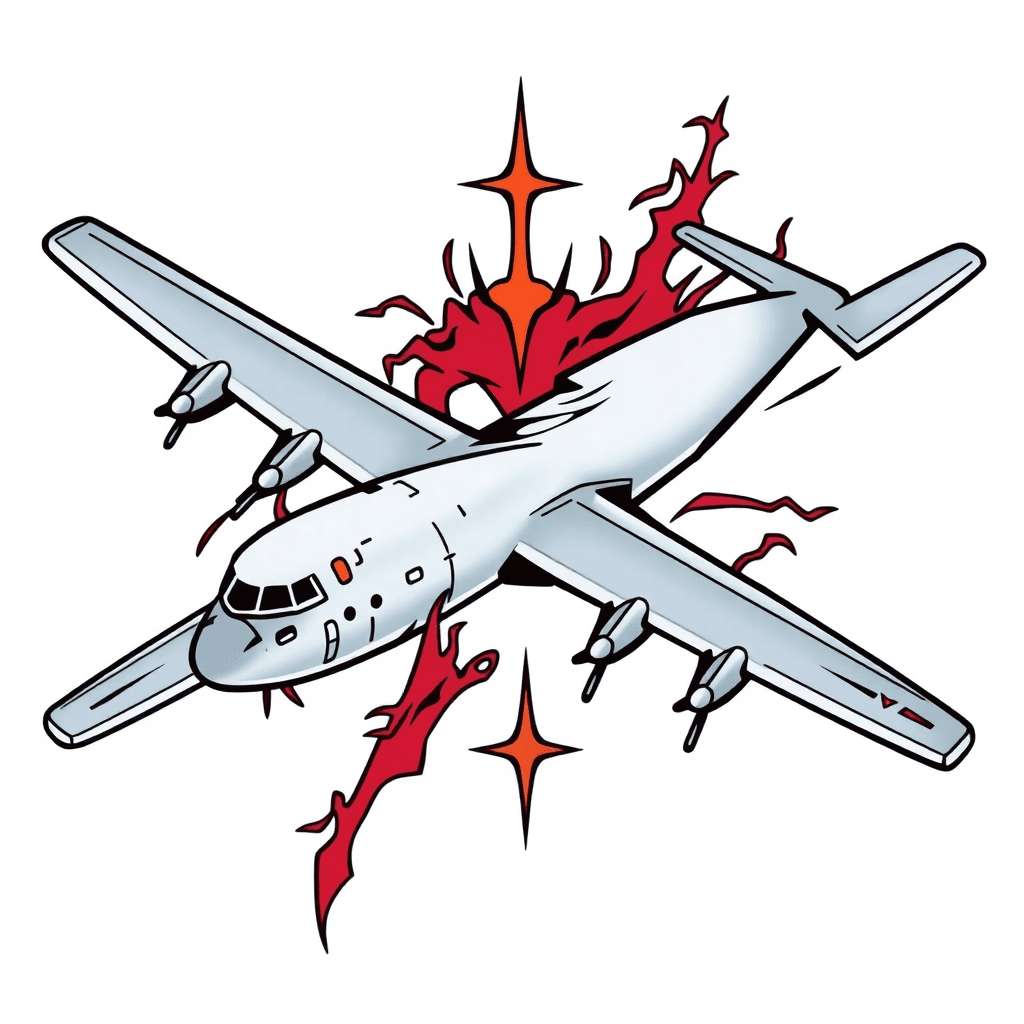 Traditional "AC-130U" Tattoo Design
