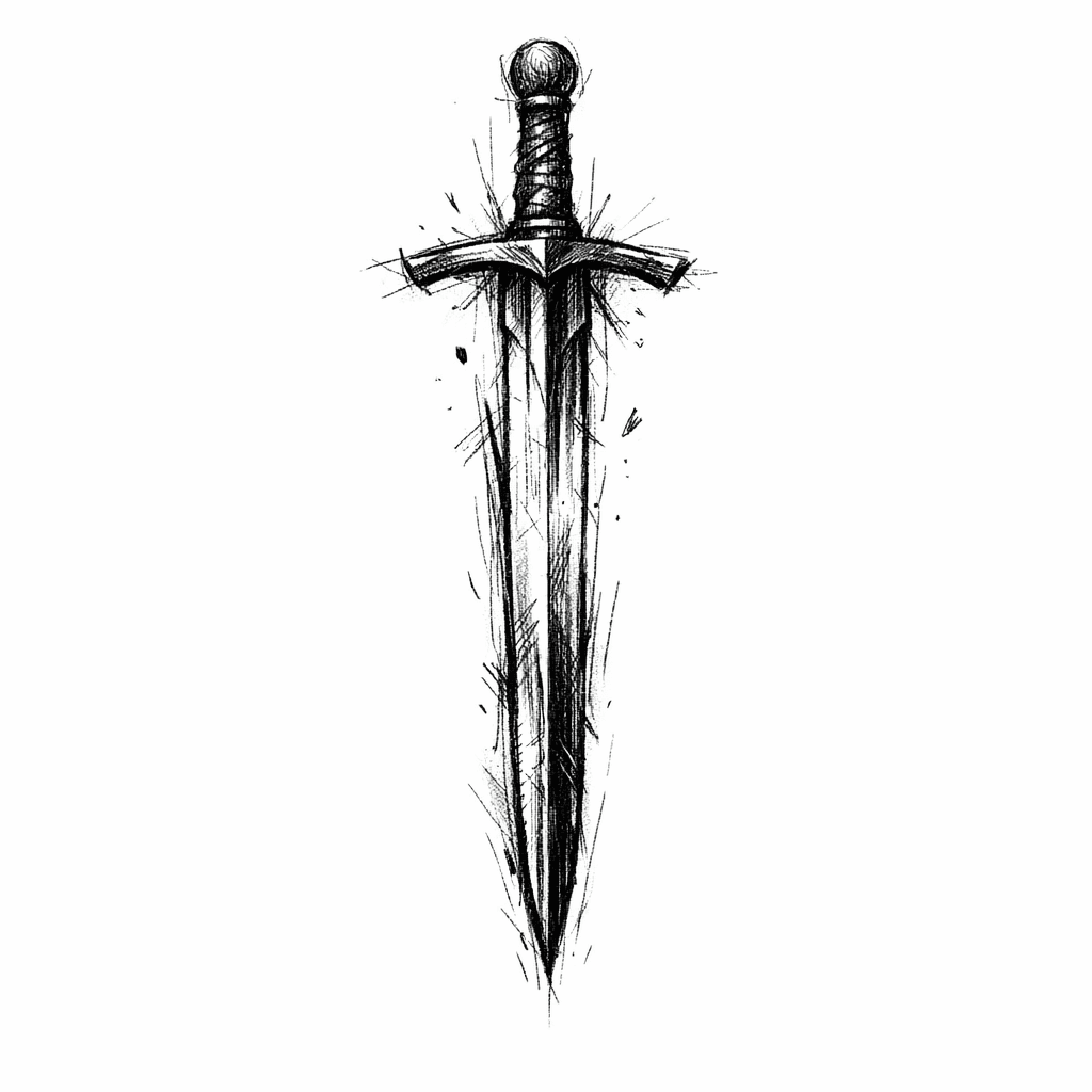 Add A Realistic Black And White Sword