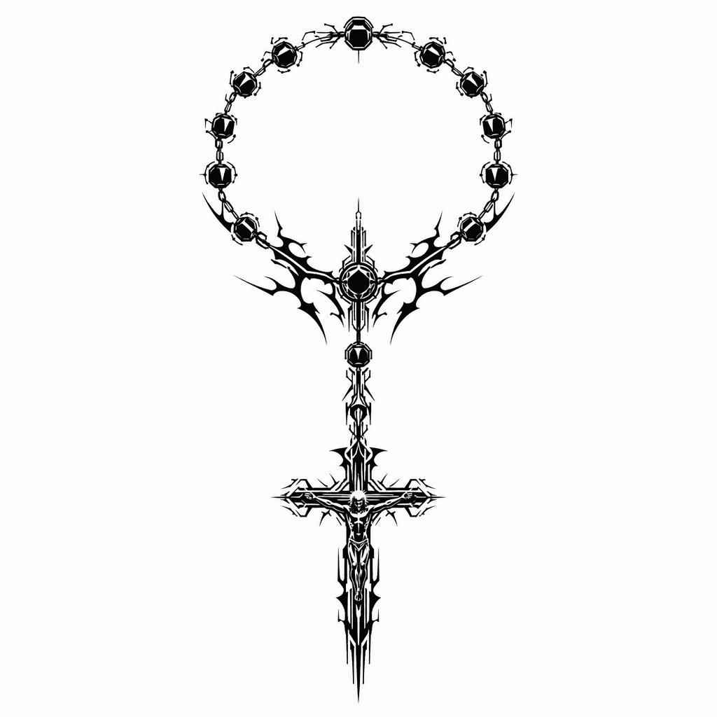 Rosary That Will Wrap Around My Wrist And End On The Back Of My Hand; Tone Is Hopeless And Desperate.
