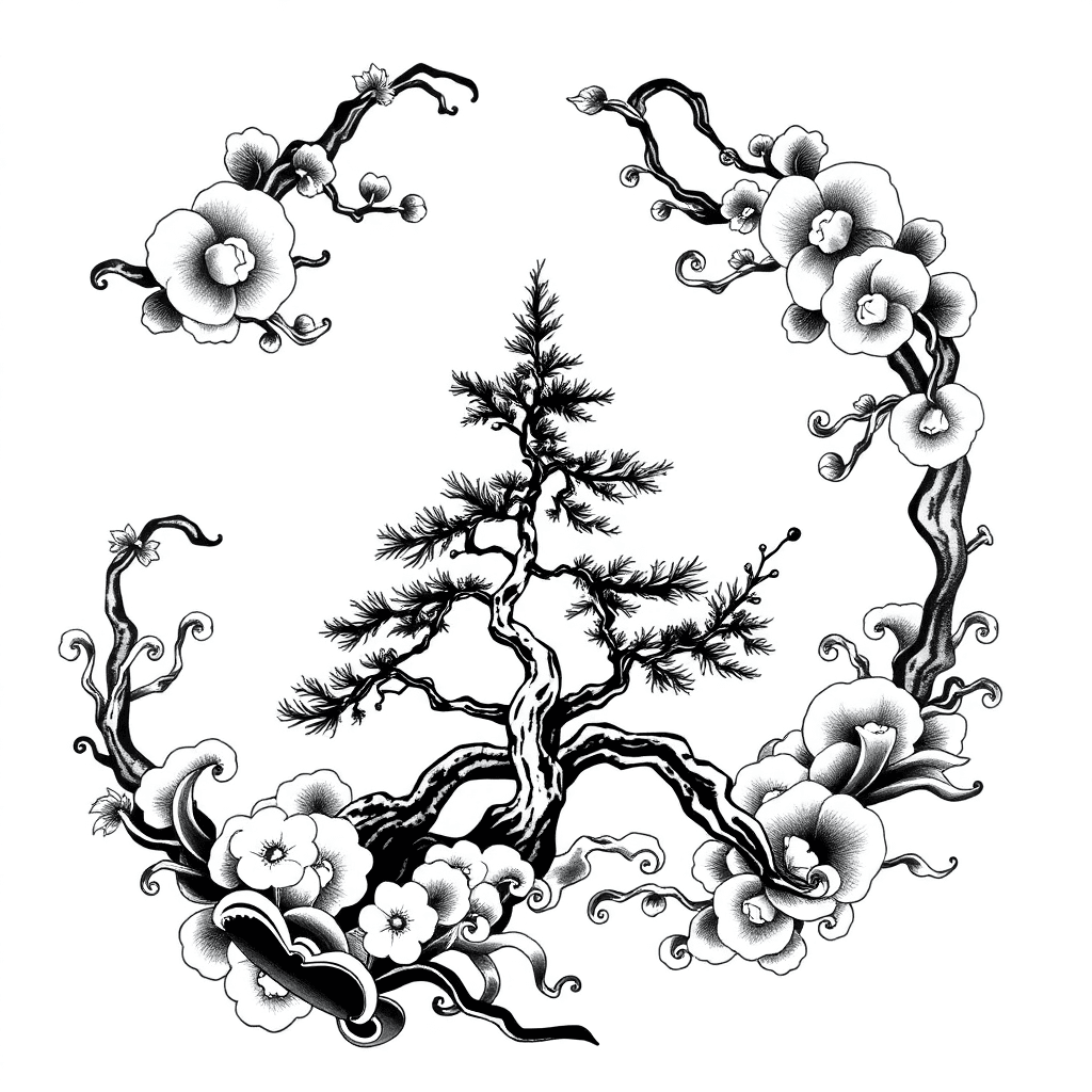 A Cover Up Tattoo For A Pine Tree On My Triceps.