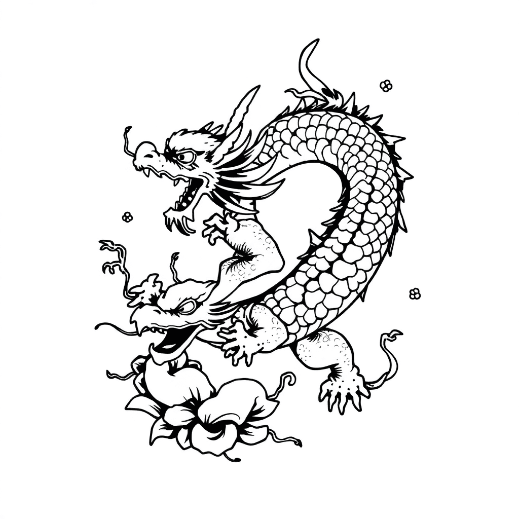 Small Dragon Lineart