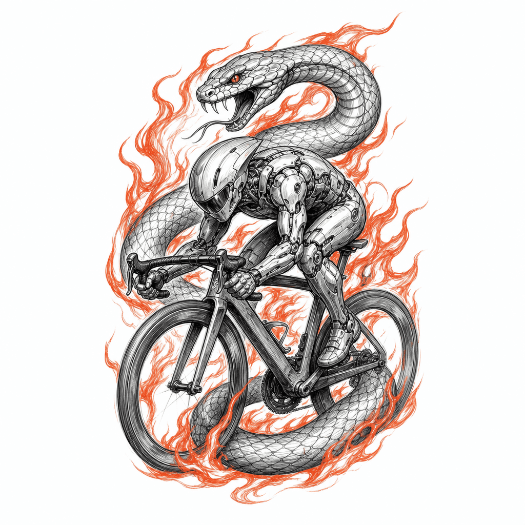 A Cyberclism With A Snake And Fire