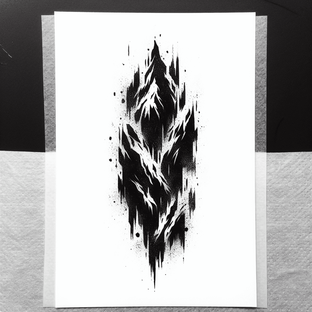 Je Souhaite Un Tatouage Pour L'avant-bras Mesurant Environ 20 Cm De Long Sur 5 Cm De Large. Le Design Doit Être En Noir Et Blanc, Utilisant Des Traits Fins Ou La Technique Du Dotwork.
le Motif Princi