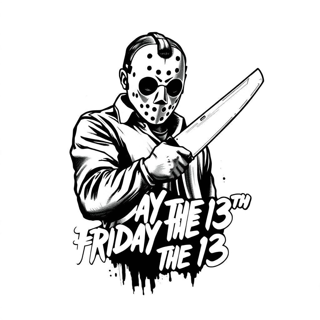 Machete With Friday The 13th Text