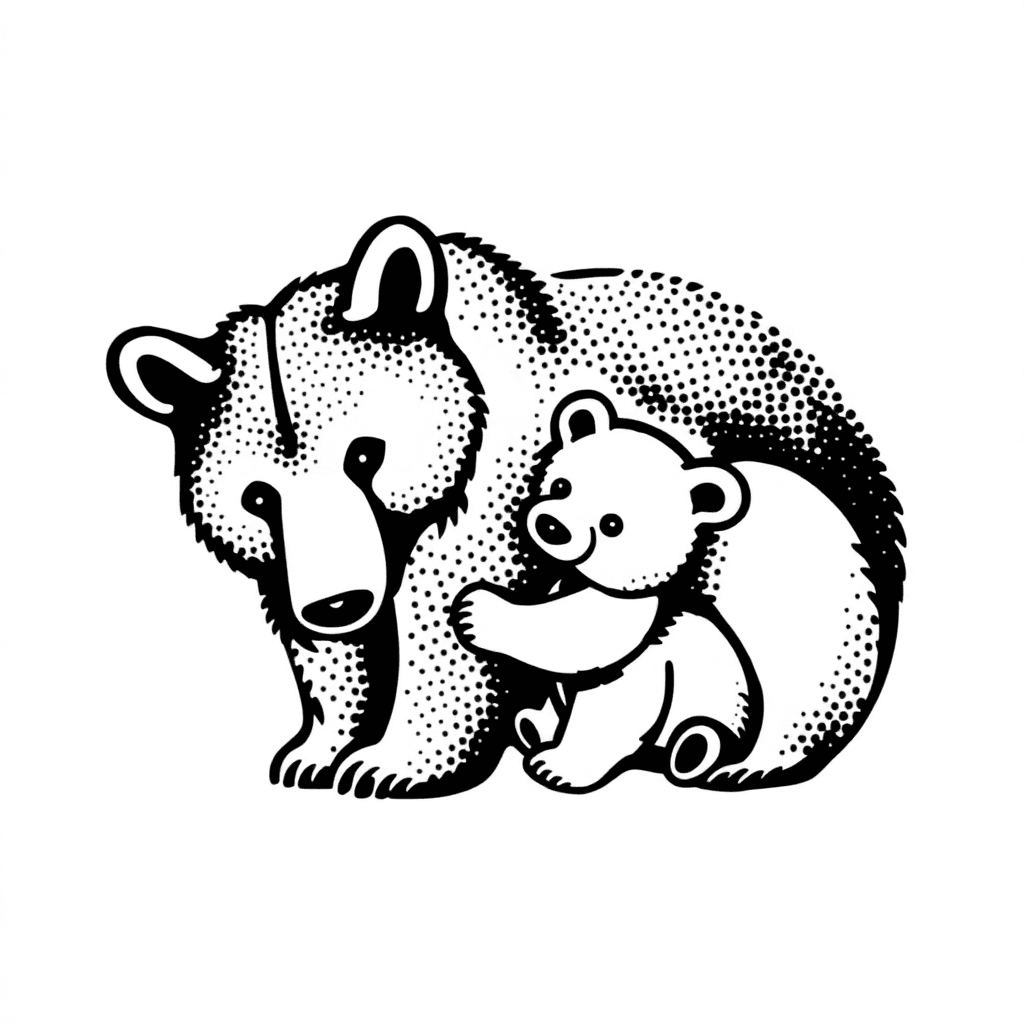 Daddy Bear With Baby Bear