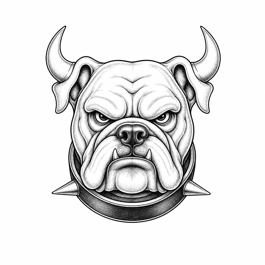 Chicago Bulls Mascot A Two Spike Collar Bulldogs