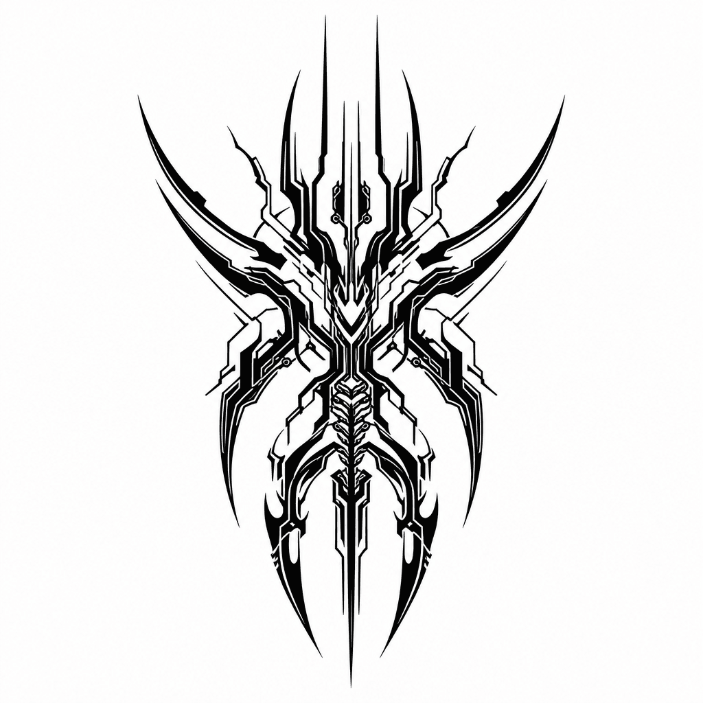 Dark Techno-organic Back Emblem