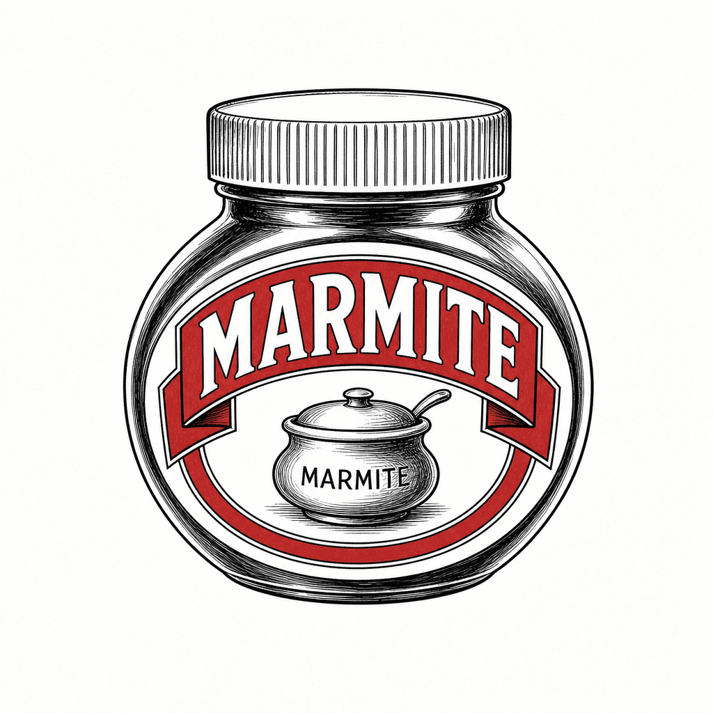Marmite Logo In Red