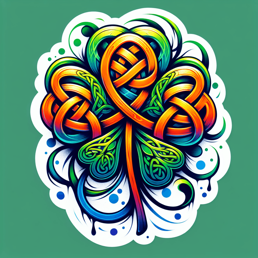 Celtic Knot Inside A Shamrock