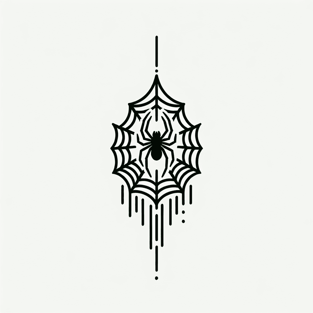 A Hanging Spider In A Web