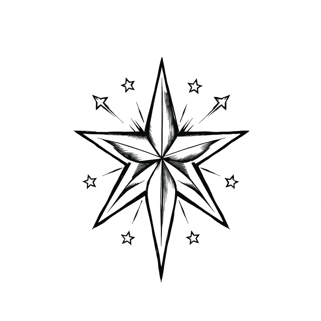 A Big Star With Stars Around It