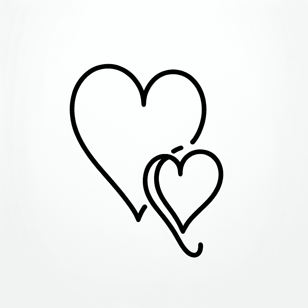 Two Hearts. One Large. One Small