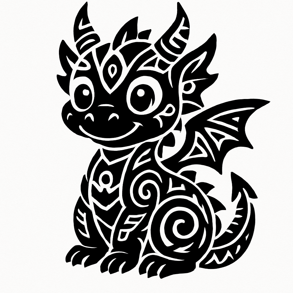 Cute Dragon, Tribal