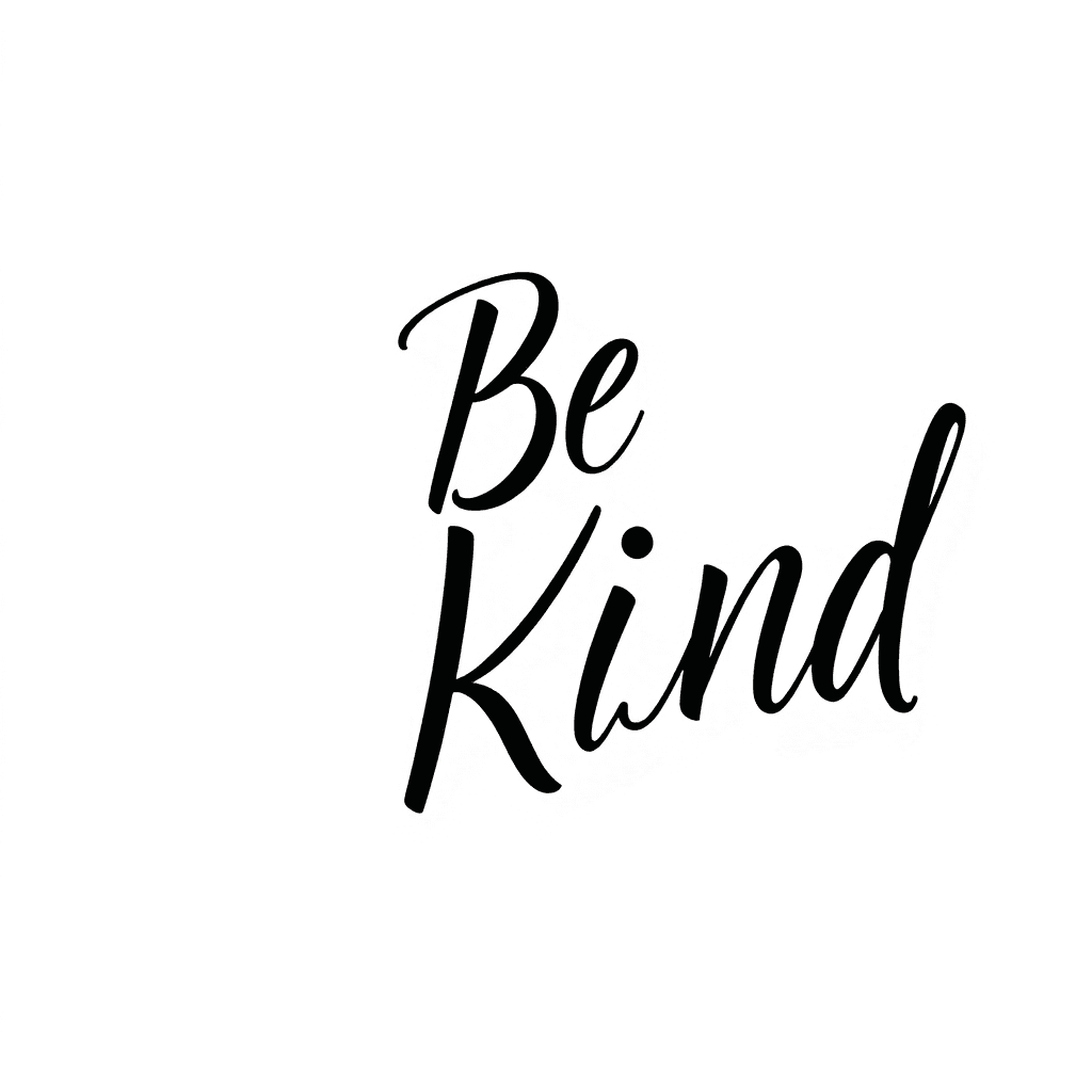 The Words "be Kind" Using A Calligraphy Pen