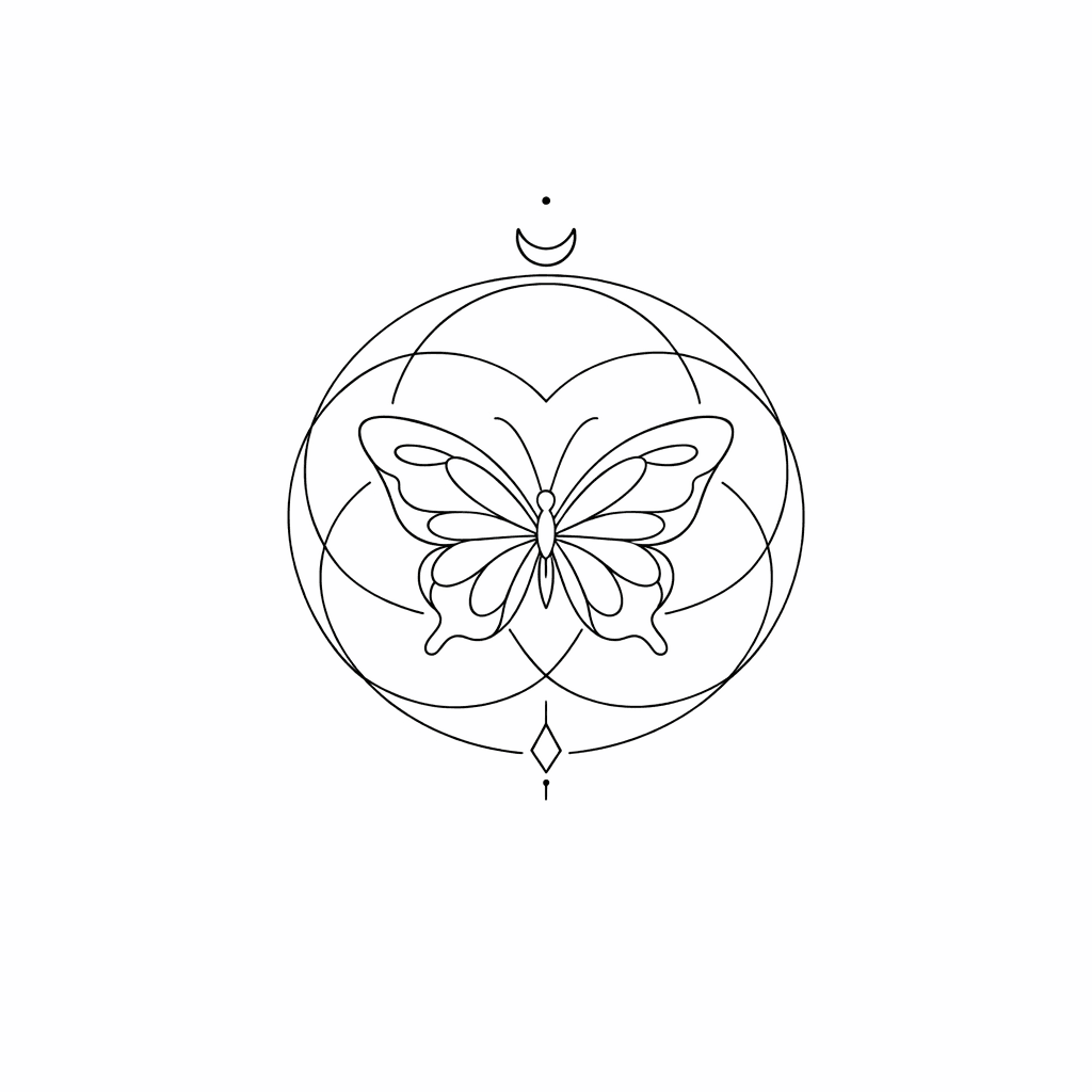 Design Intent:
butterfly Sits Inside A Soft Sacred-circle Bloom Structure. Geometry Is Light, Not Heavy Mandala—meant To Feel Like It’s “breathing” On Skin.
artist Notes:
• fine Line Only
• circle
