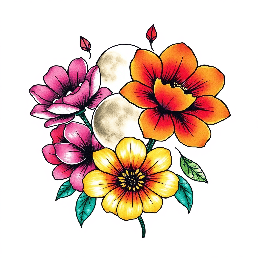 Flowers With Moon Phases