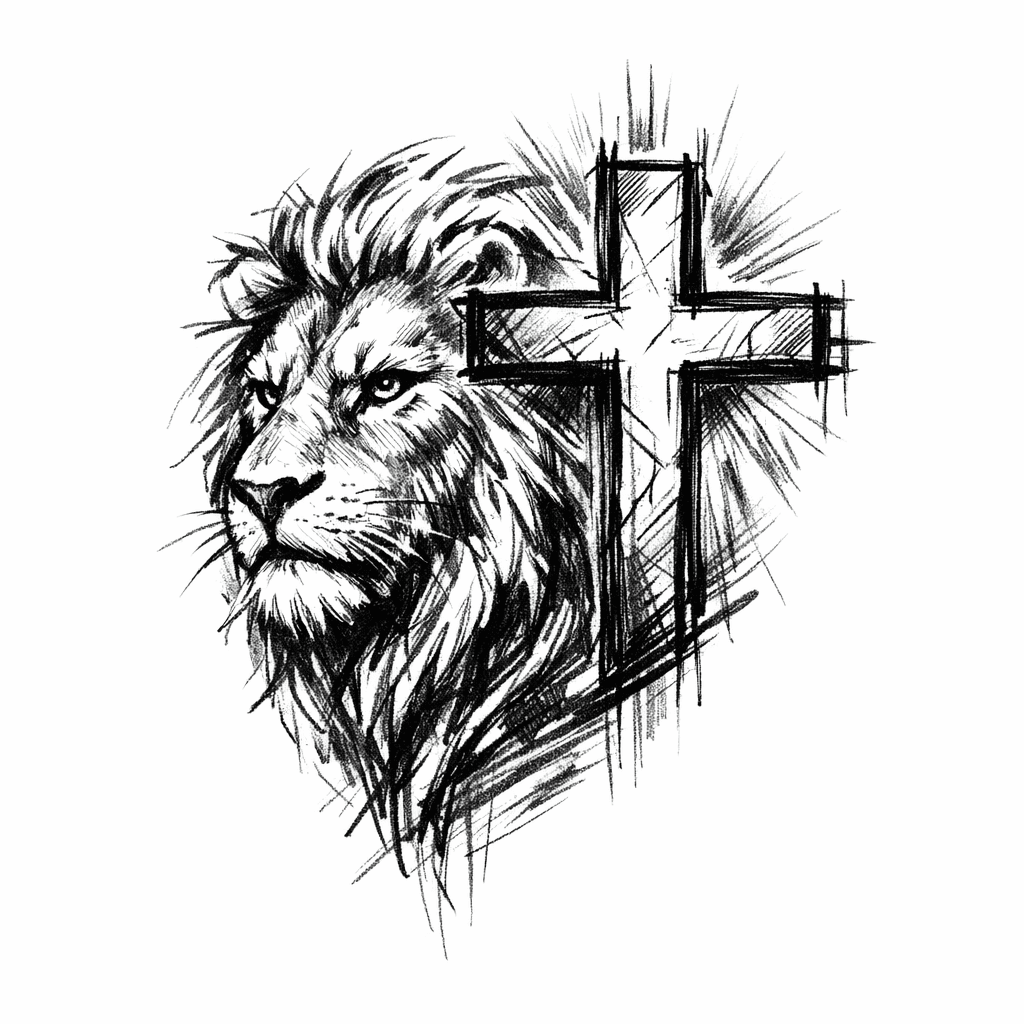 Lion And Cross