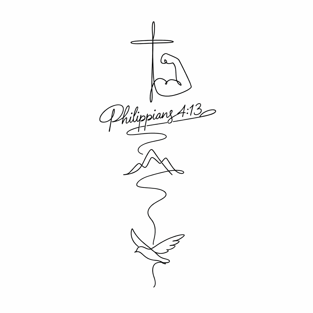 Philippians 4:13 In Cursive