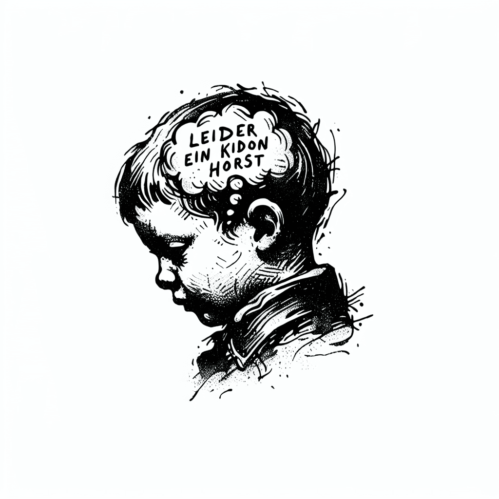 A Depressed Child Who Thinks To Himself "leider Ein Kind Von Horst"