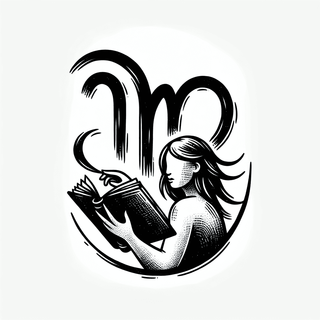 Virgo Zodiac Sign Reads A Book
