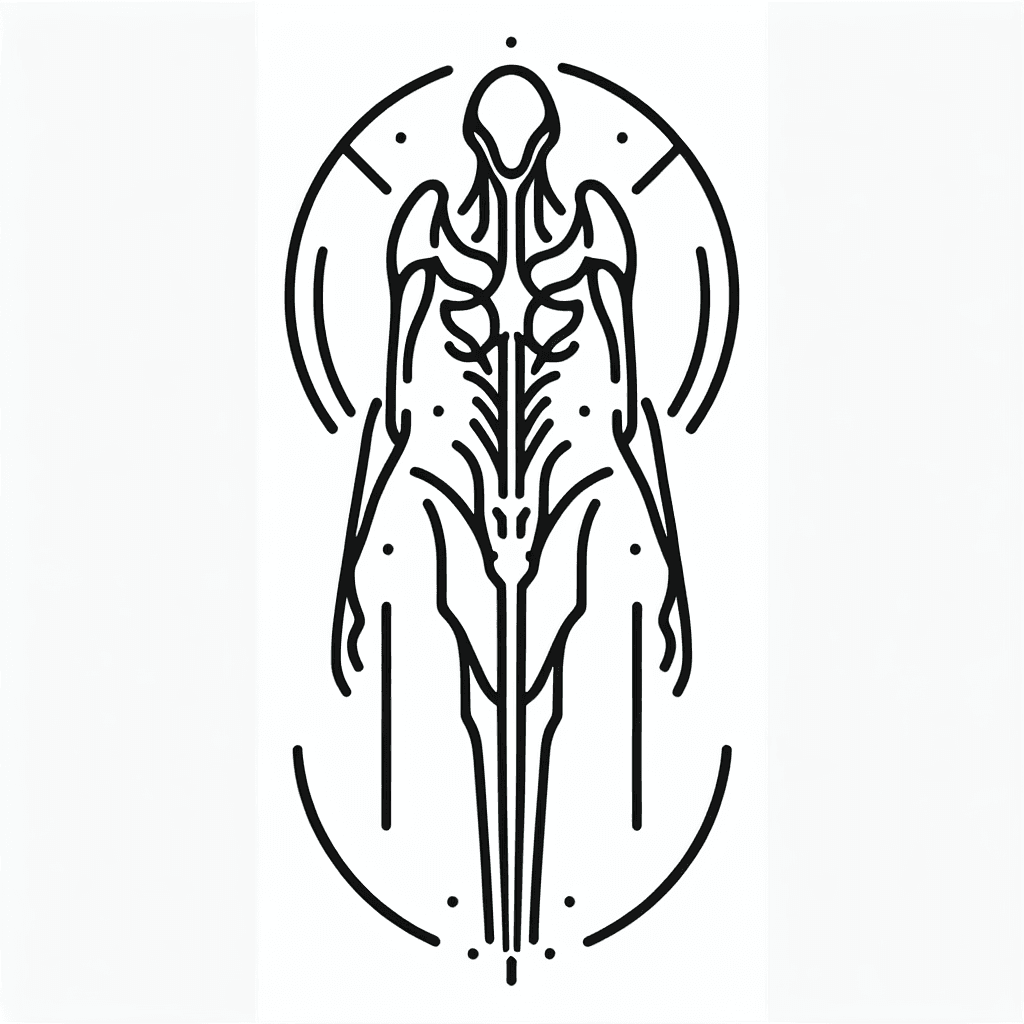 Single line "star trek" Tattoo Design