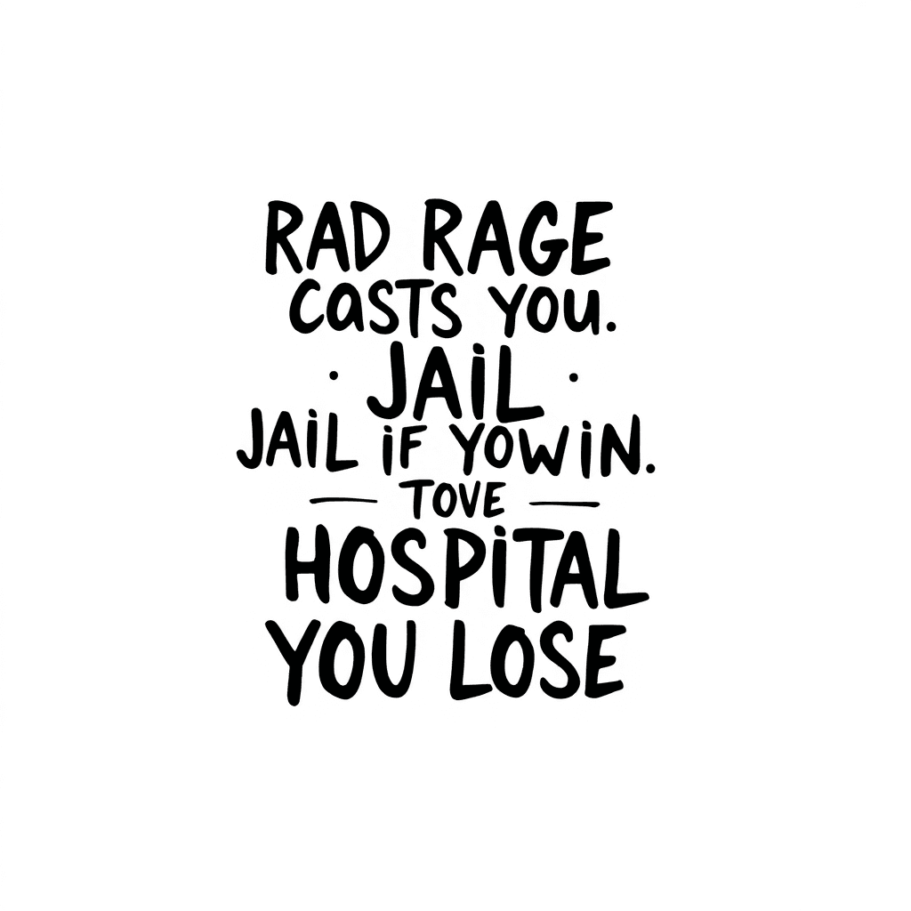 Road Rage Costs You: Jail If You Win, The Hospital If You Lose.