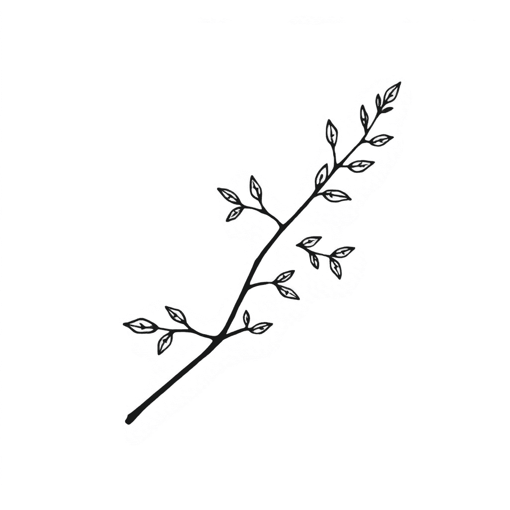 Sunlight Shining Through A Rowan Branch