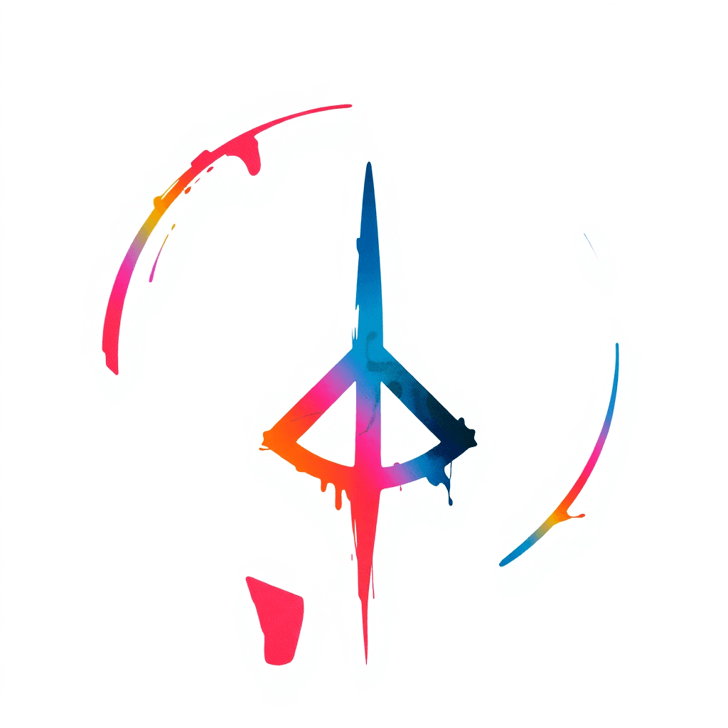 Negative Space Peace Sign