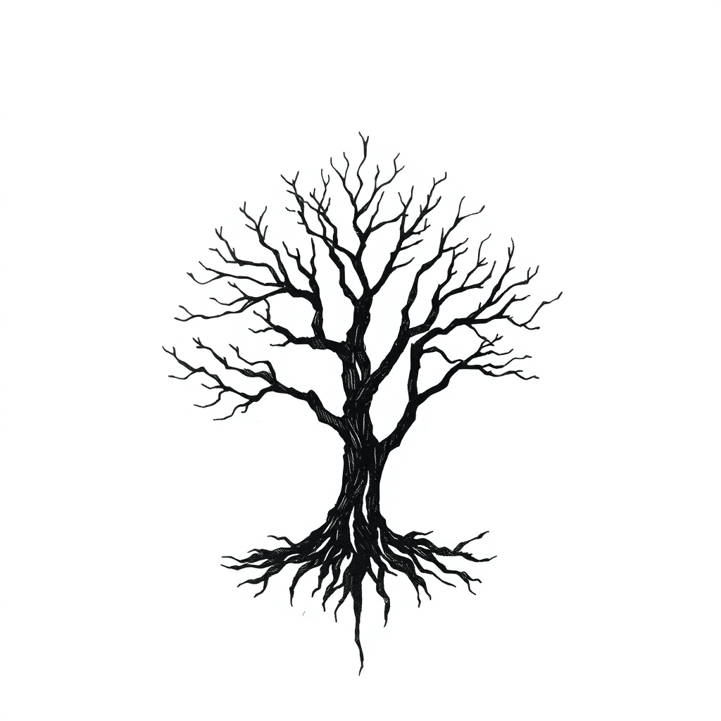 A Tree In Middle Of Fourhead